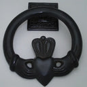 D91246 Black Claddagh Ring Door Knocker with Oil Rubbed Bronze Gaelsong
