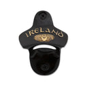 D91263 Ireland Claddagh Wall Mounted Bottle Opener- Black Brass Gaelsong