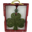 Hand Carved Connemara Marble Christmas Hanging Ornament Shamrock Gaelsong
