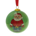 Hand Painted Glass Scotland Themed Bauble Santa Gaelsong
