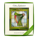 Genuine Stained Glass Irish Harp Suncatcher Studio Gaelsong