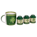 Traditional Irish 3 Caddies Tea Set of 4 Gaelsong