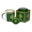 Shamrock Spiral Irish Tea Collection 1 Mug and Tea and Bag Holder Gaelsong