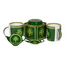 Shamrock Spiral Irish Tea Collection 2 Mugs and Tea and Bag Holders Gaelsong