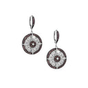 J10181 Round Night & Day Earrings of Sterling Silver Studio Gaelsong