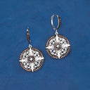 J10181 Round Night & Day Earrings of Sterling Silver Gaelsong