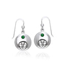 J13736S Emerald Irish Shamrock Sterling Silver Earrings Gaelsong
