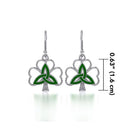 J13750S Irish Trinity Knot Shamrock Drop Earrings Size Gaelsong
