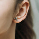 J13751S Whale Tail Celtic Knot Post Earrings Gaelsong
