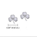 J13753S Sterling Silver Shamrock Post Earrings Size Gaelsong
