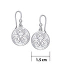 J13756S Celtic Single Spiral Silver Earrings Size Gaelsong
