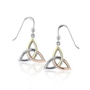 J13763S Three Tone Triquetra Earrings Gaelsong
