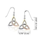 J13763S Three Tone Triquetra Earrings Size Gaelsong
