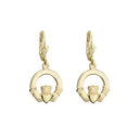 14K Infinity Claddagh Drop Earrings Studio Gaelong