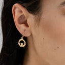 14K Infinity Claddagh Drop Earrings Lifestyle  Gaelong