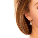 14K Emerald Trinity Knot Drop Earrings Lifestyle Gaelsong