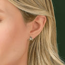 14K Emerald Trinity Knot Stud Earrings Gaelsong