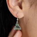 Irish Gemstone Trinity Earrings Lifestyle Gaelsong