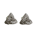 Antique Trinity Knot Post Earrings Front View Gaelsong
