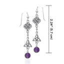 Amethyst Irish Trinity Knot Dangle Earrings Studio Gaelsong