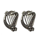 Shamrock Irish Harp Stud Earrings Gaelsong
