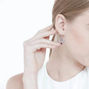 J13796 Thistle Drop Earrings with Heart Gemstone Red Lifestyle Gaelsong
