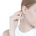 J13797 Scottish Sterling Silver Thistle Gemstone Earrings Lifestyle Gaelsong Gaelsong