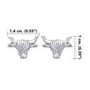 Highland Cow Post Earrings in Silver  Gaelsong