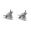 Highland Cow Post Earrings in Silver Studio Gaelsong