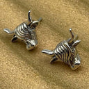 Highland Cow Post Earrings in Silver Lifestyle Gaelsong