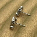 Highland Cow Post Earrings in Silver Lifestyle Gaelsong