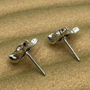 Highland Cow Post Earrings in Silver Lifestyle Back view Gaelsong