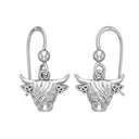 Trinity Highland Cow Drop Earrings Studio Gaelsong