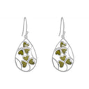 Green Connemara Marble Shamrock Drop Earrings Gaelsong