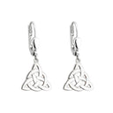 Sterling Silver Celtic Trinity Knot Drop Earrings Gaelsong