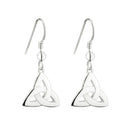 Sterling Silver Celtic Triquetra Drop Earrings Gaelsong