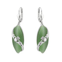 Irish Claddagh Drop Earrings with Gemstone