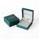 Rhodium-Plated Stud Earrings with Irish Claddagh Box Gaelsong