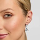 Celtic Trinity Knot Silver Drop Earrings Gaelsong