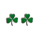 Irish Shamrock Sterling Silver Studs Gaelsong