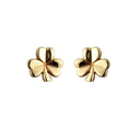 9K Gold Irish Shamrock Stud Earrings Studio Gaelsong