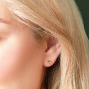 9K Gold Irish Shamrock Stud Earrings Gaelsong