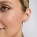 Trinity Knot Gold Stud Earrings with Stones Lifestyle Gaelsong