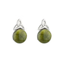 Trinity Knot Connemara Marble Stud Earrings Studio Gaelsong