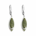 Silver Tone Droplet Connemara Marble Earrings Gaelsong