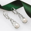 Celtic Knot Sterling Silver Drop Earrings Gaelsong