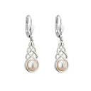 Celtic Knot Sterling Silver Drop Earrings studio Gaelsong