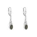Connemara Marble Drop Earrings with Trinity Knot studio Gaelsong