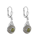 Silver Trinity Knot Earrings with Marcasite & Connemara studio Gaelsong