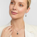 Silver Trinity Knot Earrings with Marcasite & Connemara Gaelsong